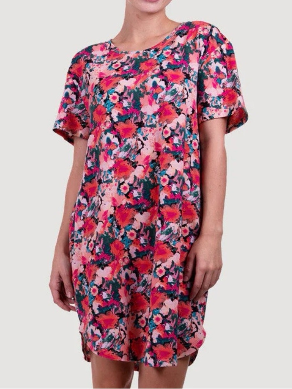 Floral Short Sleeve in Pink Multi Natori Sleep Shirt